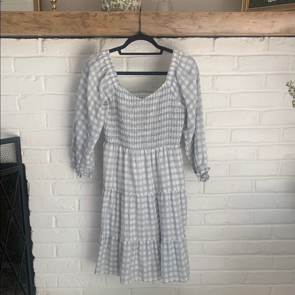 Roolee Gray Puff Sleeve Sundress